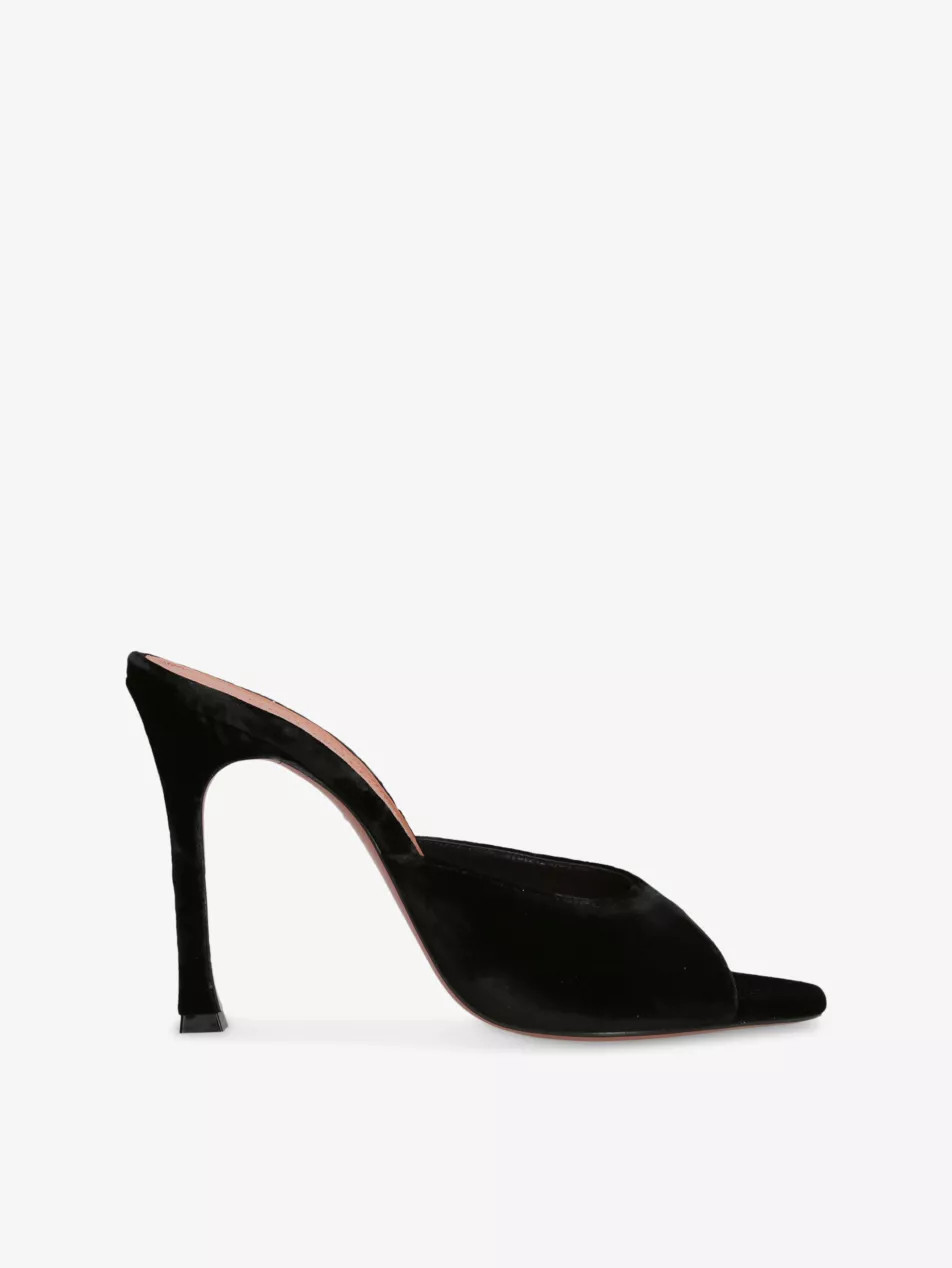 Alexa 105 Velvet Heeled Mules | Selfridges