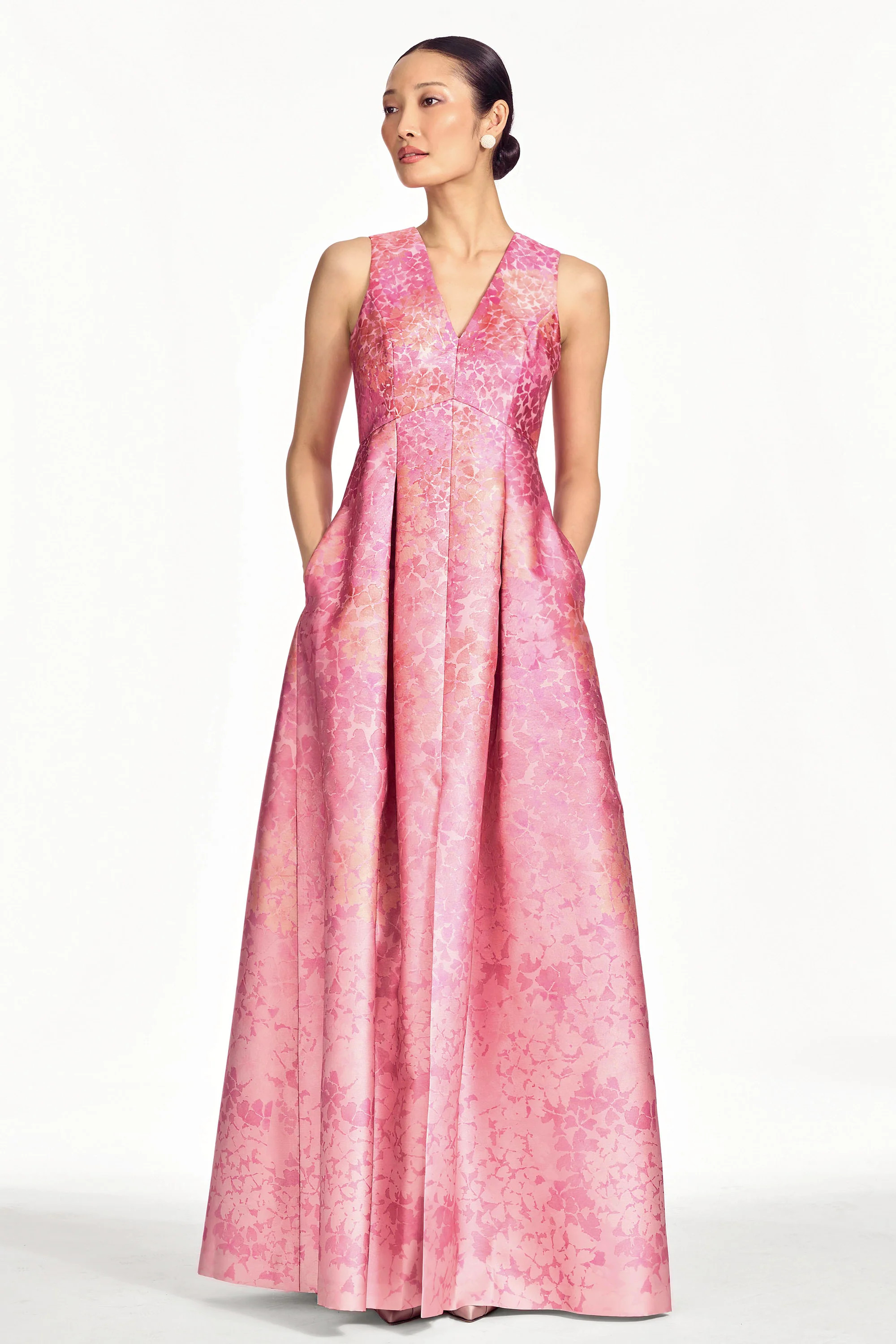 BROOKLYNNE GOWN - LIGHT SUNSET HYDRANGEA | Sachin and Babi