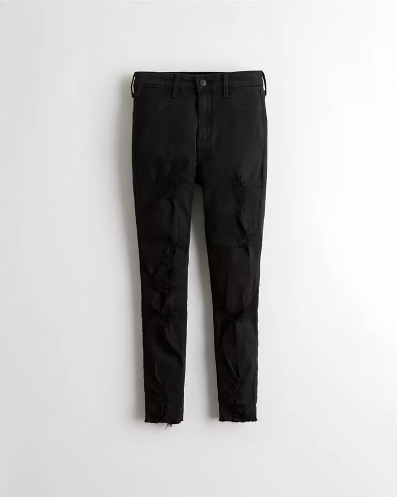 Advanced Stretch High-Rise Crop Jean Leggings | Hollister (US)