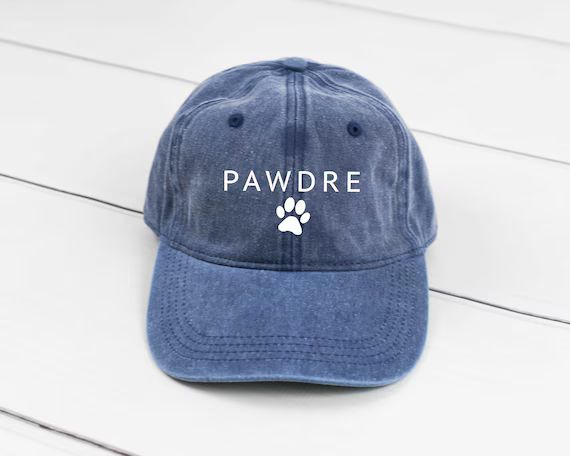 Dog Dad PAWDRE Dad Hat, Pigment Dyed Unstructured Baseball Cap, Gift For Him, Gift For Dog Dad, D... | Etsy (US)