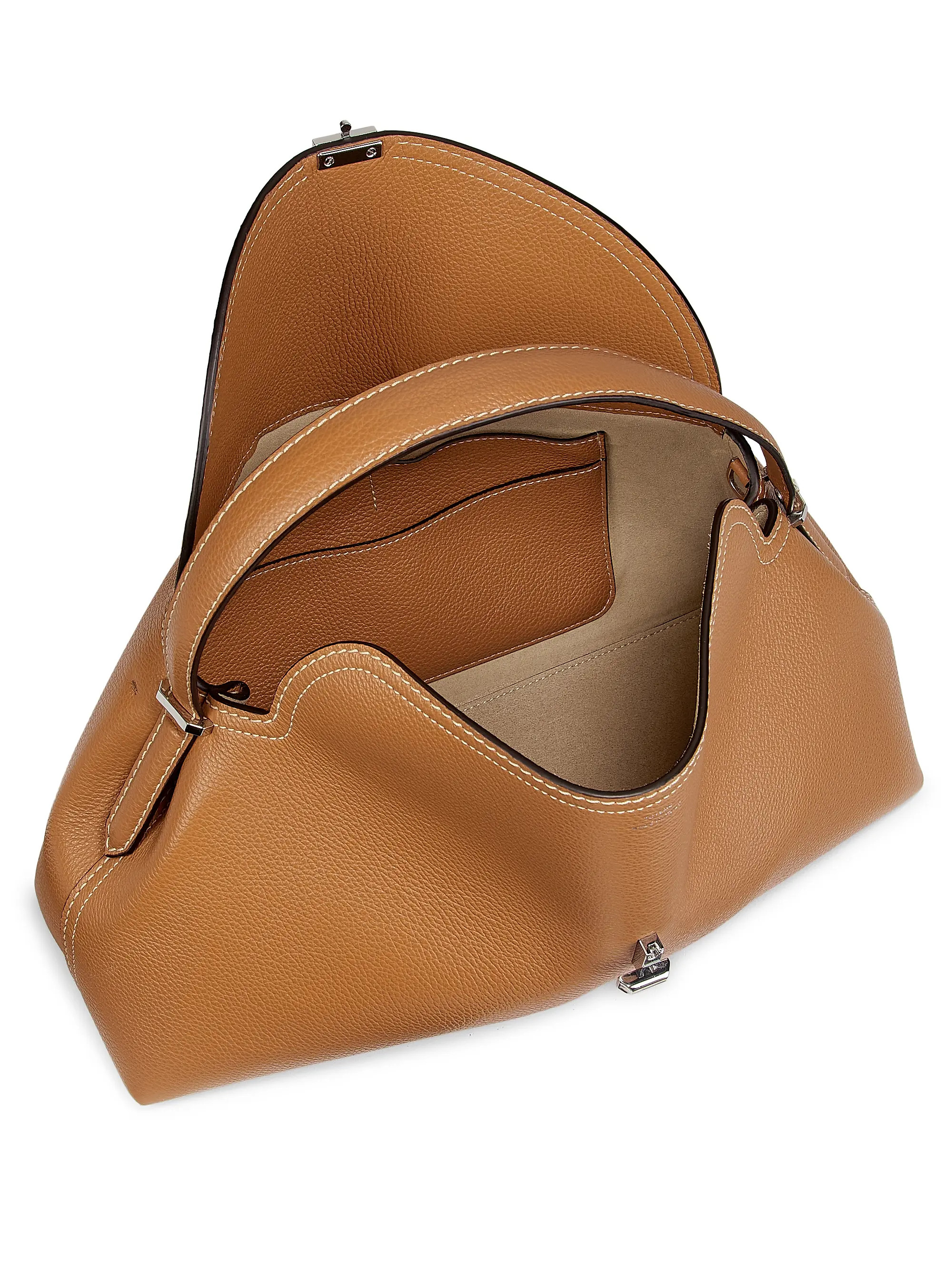 T-Lock Leather Top-Handle Bag | Saks Fifth Avenue