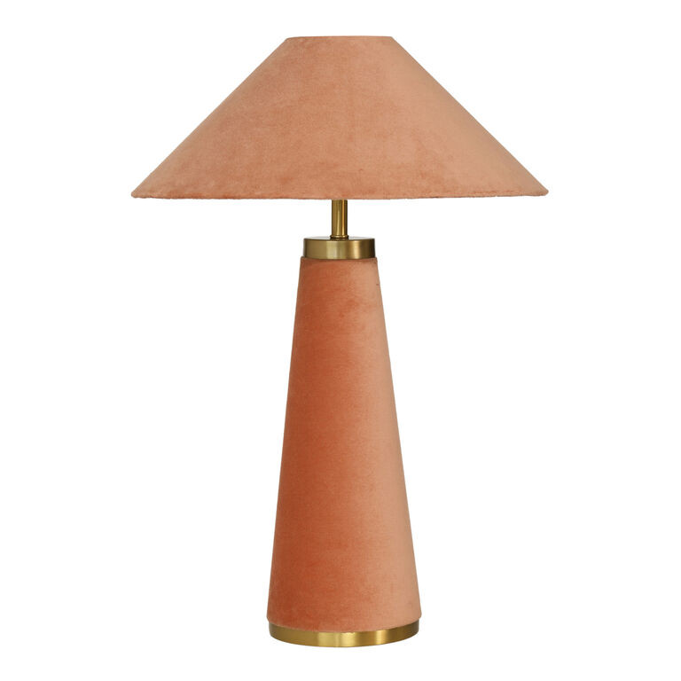 Cornelia Velvet and Brass Empire Shade Table Lamp | World Market