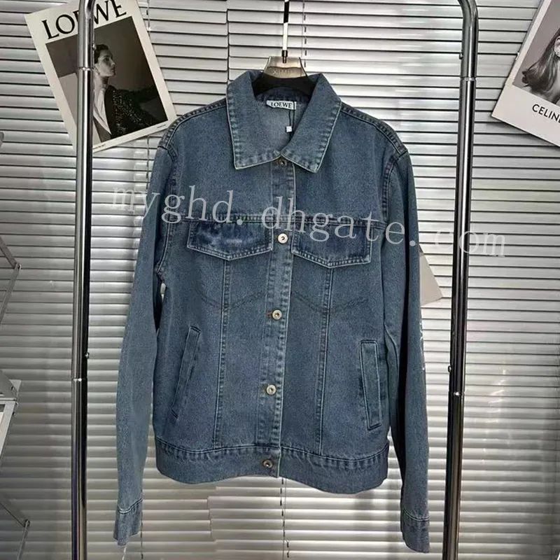 DUPE LOE-WE Jeans XS-5XL Embroidered Logo on Knee and Denim Coat S-L Elbow Embroidery Pattern Fas... | DHGate