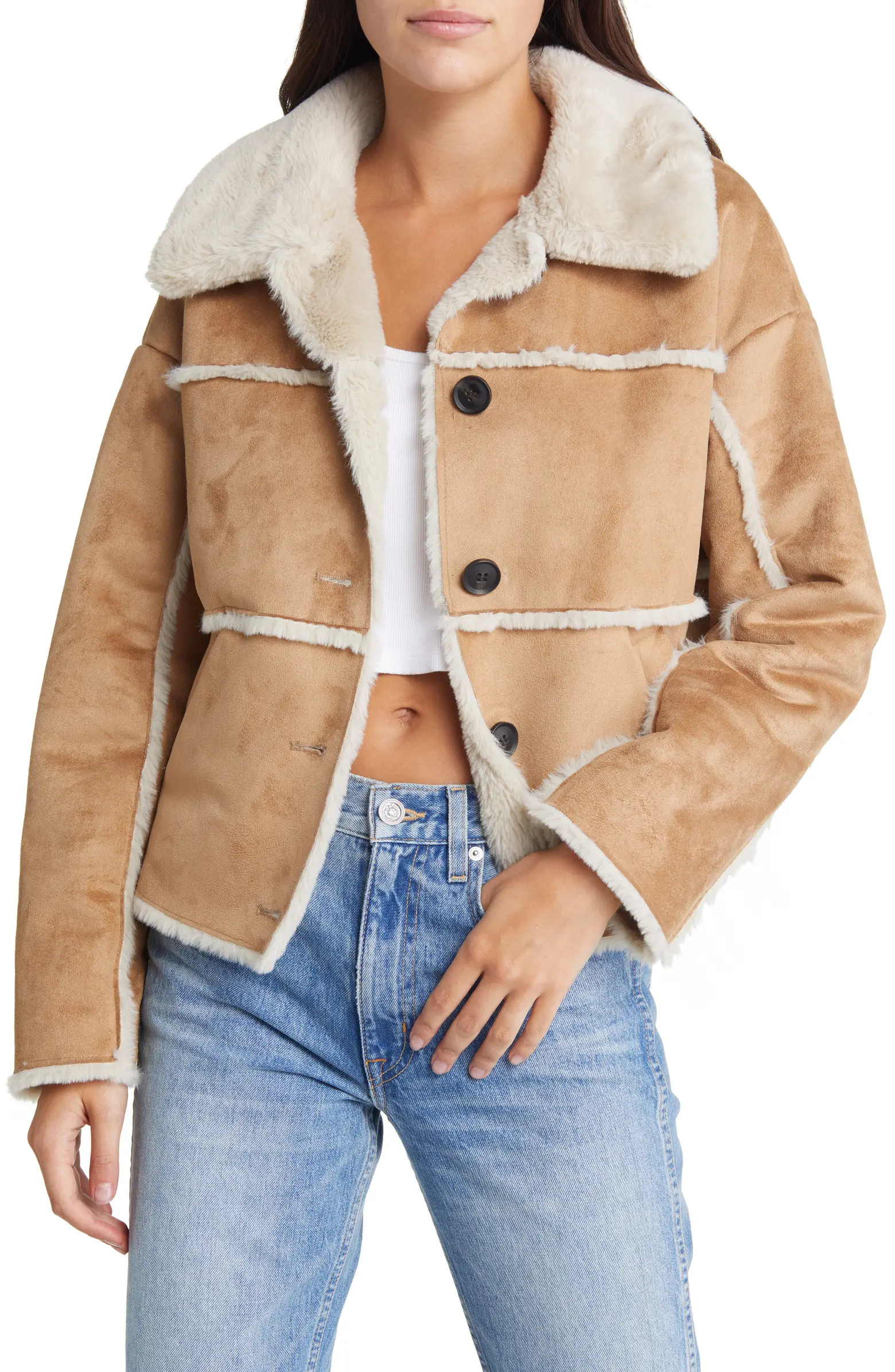 VERO MODA Emili Faux Shearling Jacket | Nordstrom | Nordstrom