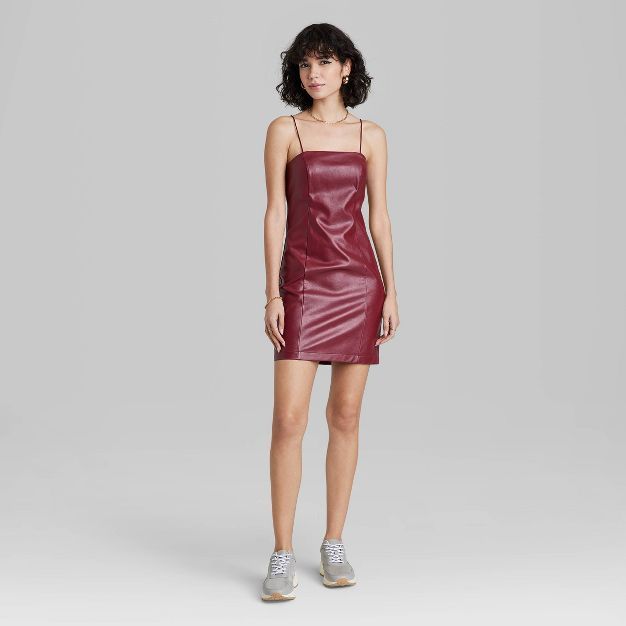 Women's Sleeveless Faux Leather Bodycon Dress - Wild Fable™ | Target