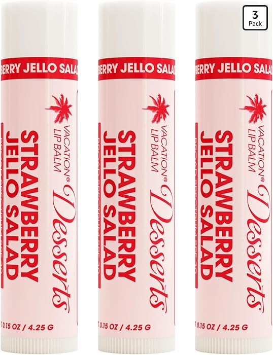Vacation Strawberry Jello Salad SPF 30 Lip Balm, Hydrating Sunscreen for Lips, Water-Resistant, L... | Amazon (US)