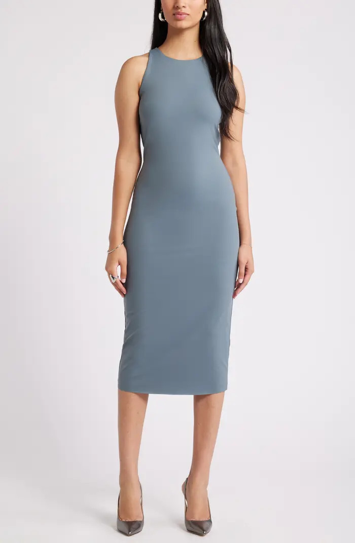 Smooth Edit Sleeveless Body-Con Midi Dress | Nordstrom Rack