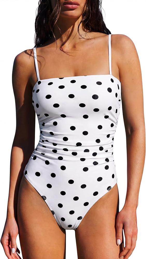 SUUKSESS Women Sexy One Piece Swimsuit Tummy Control Square Neck Bathing Suit | Amazon (US)