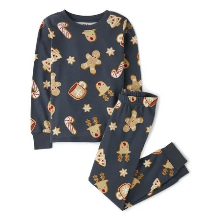 The Children's Place Kids Unisex Matching Family Gingerbread Snug Fit Cotton Pajamas, Sizes 4-16 | Walmart (US)