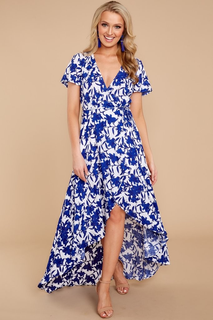 Find Your Serenity Blue And White Maxi Dress | Red Dress 