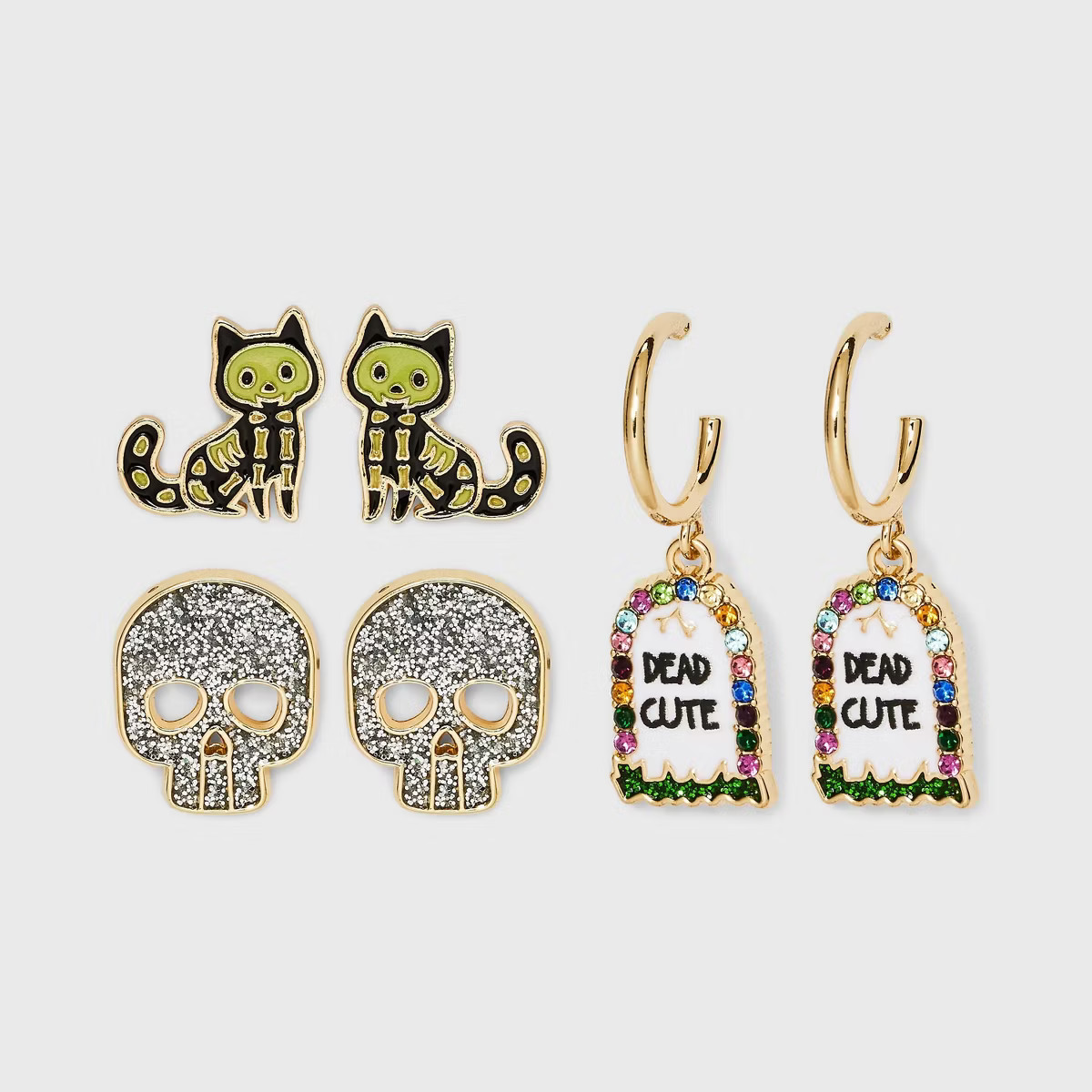 Sugarfix by Baublebar Halloween Glow In The Dark Dead Cute Earring Set 3pc | Target
