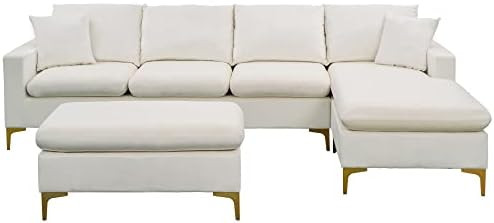 Williamspace Modular Sectional Sofa, Convertible L Shaped Velvet Sofa Couches, Modern Luxury Living  | Amazon (US)