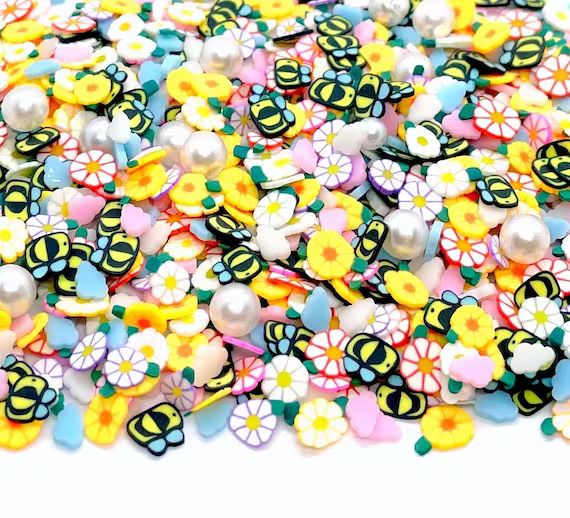 NEW SPRING HONEYBEES Polymer Clay Slices | Fake Clay Sprinkles | Polymer Slices | Fimo Slices | C... | Etsy (US)