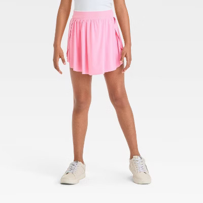 Girls' Seamless Flowy Skort - All In Motion™ Pink L | Target