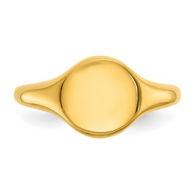 Chisel Stainless Steel Polished Yellow IP-Plated Round Disk Ring | Target