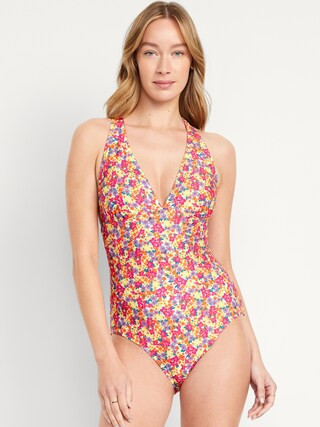 Tie-Back One-Piece Swimsuit | Old Navy (US)