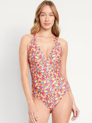 Tie-Back One-Piece Swimsuit | Old Navy (US)