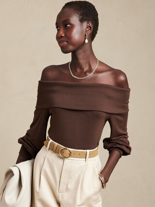 Soft Luxe Off-Shoulder Top | Banana Republic Factory