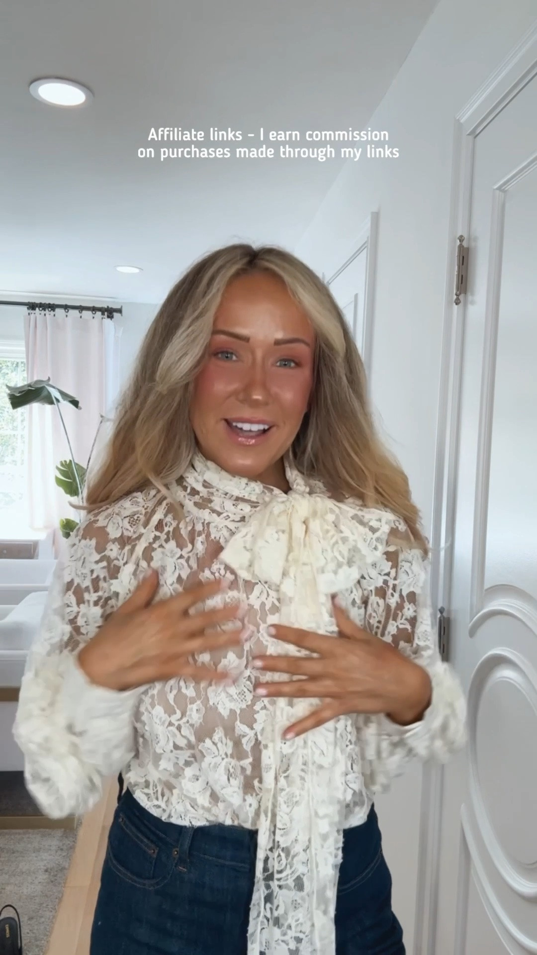 Affiliate links - I earn commission on purchases made through my links

Date night outfits
Ivory lace top
Dark wash jeans wide leg
Casual going out outfits