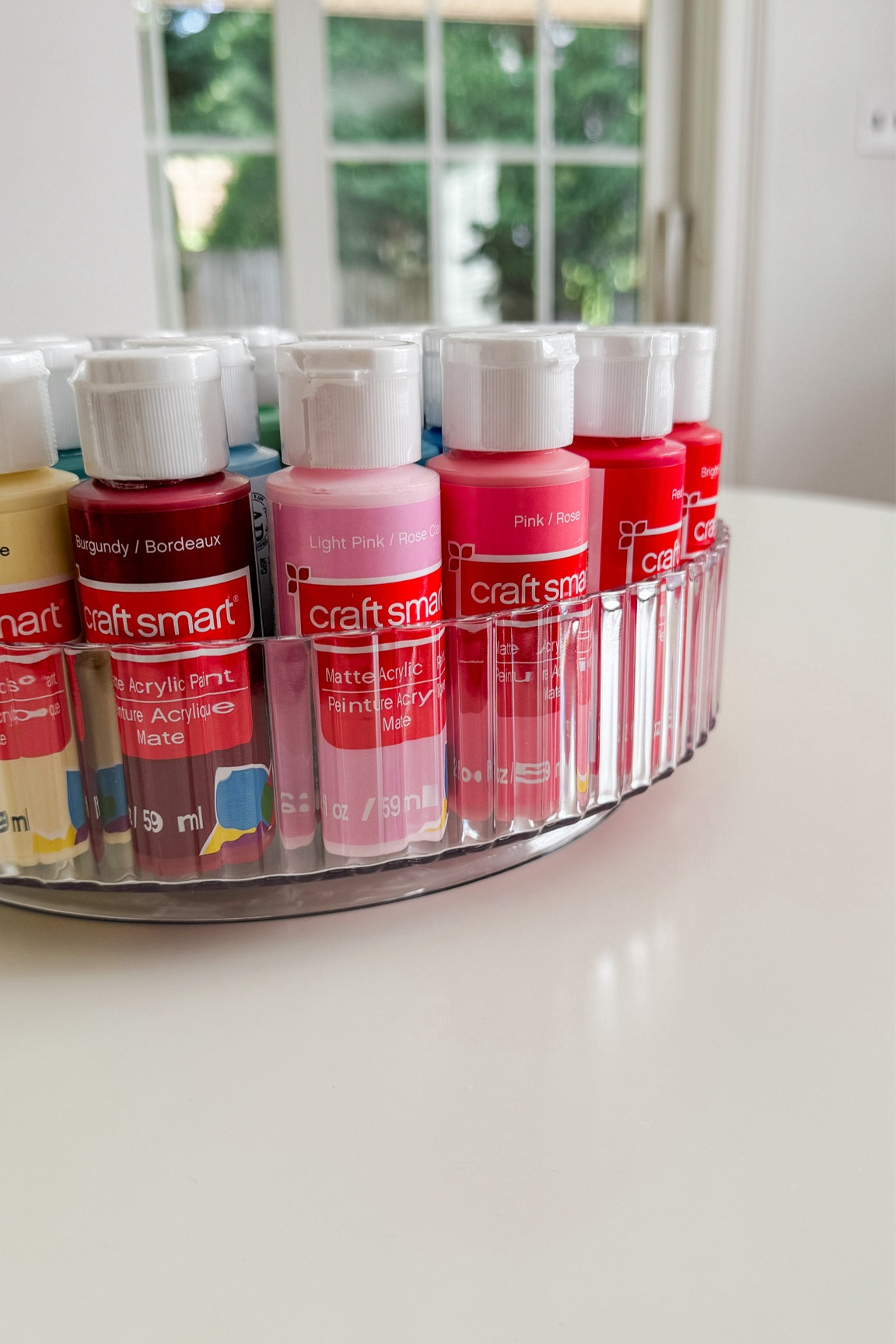36 craftsmen acrylic paint set in a $5 lazy Susan storage. 

#LTKBacktoSchool #LTKFamily #LTKHome