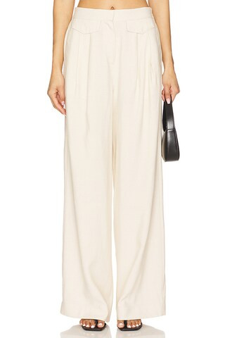 Irena High Waisted Tailored Pant in Rice | Revolve Clothing (Global)