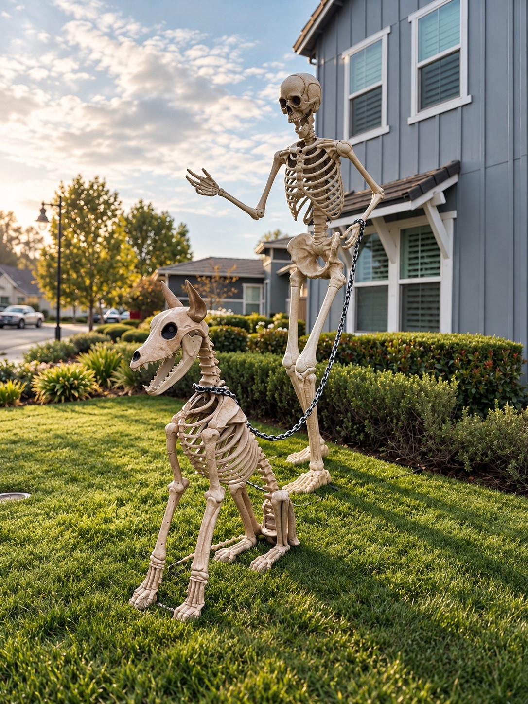 Outdoor Halloween decor
Giant 12 ft skeleton
Skeleton dog

#LTKSeasonal #LTKHome