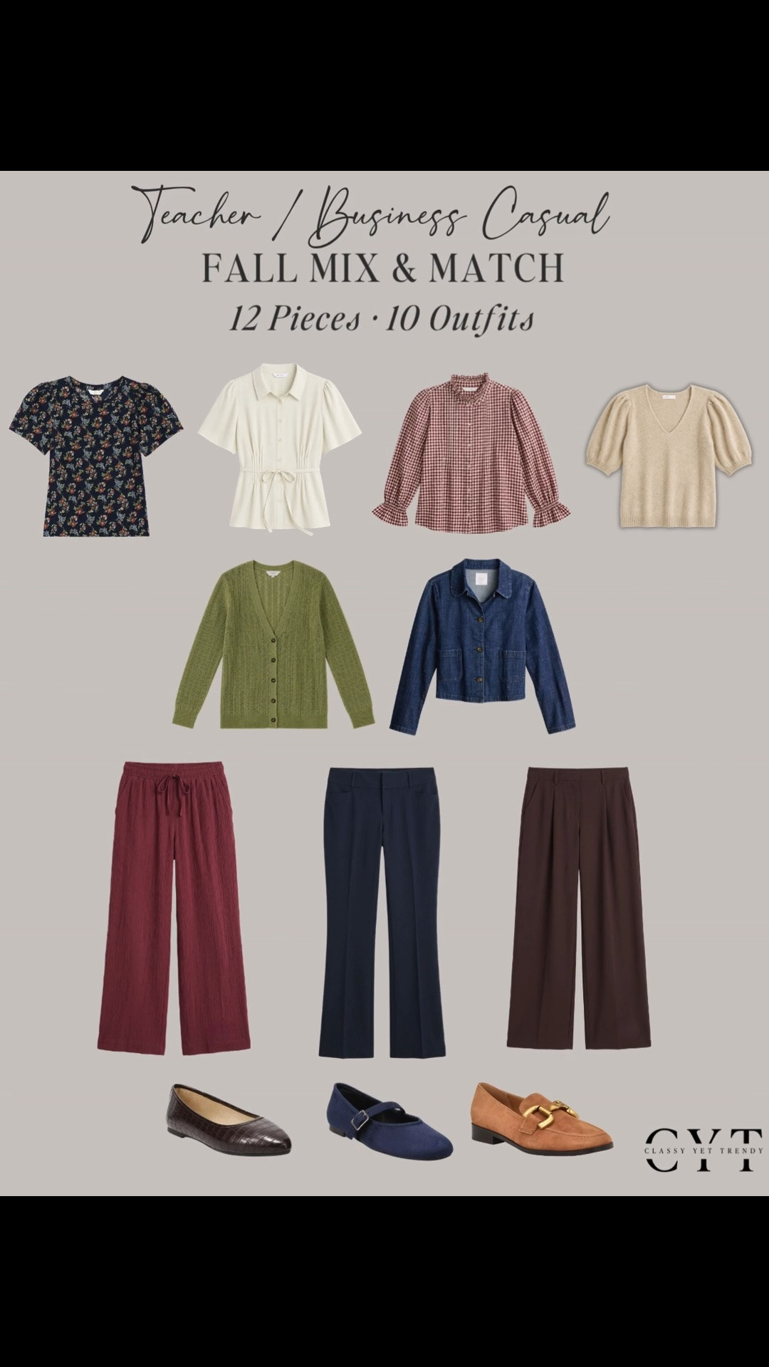 Teacher & Business-Casual Fall Mix and Match: 12 Pieces, 10 Outfits 🍁 Fall colors that will all coordinate for lots of outfit combinations! Make even more outfits by adding pieces from your closet ✔️Shop everything at @kohls #kohls #kohlspartner #kohlsfinds

#teacheroutfits #businesscasual