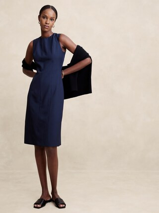 Sculpted Knee-Length Sheath Dress | Banana Republic Factory