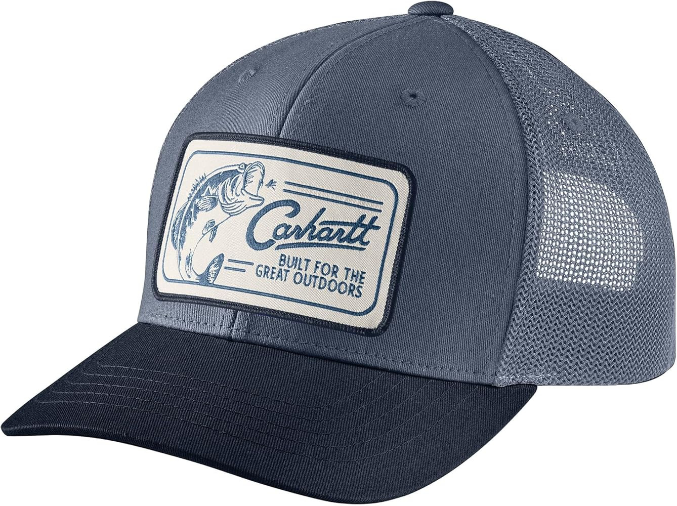 Carhartt mens Canvas Mesh-back Fish Patch Cap | Amazon (US)