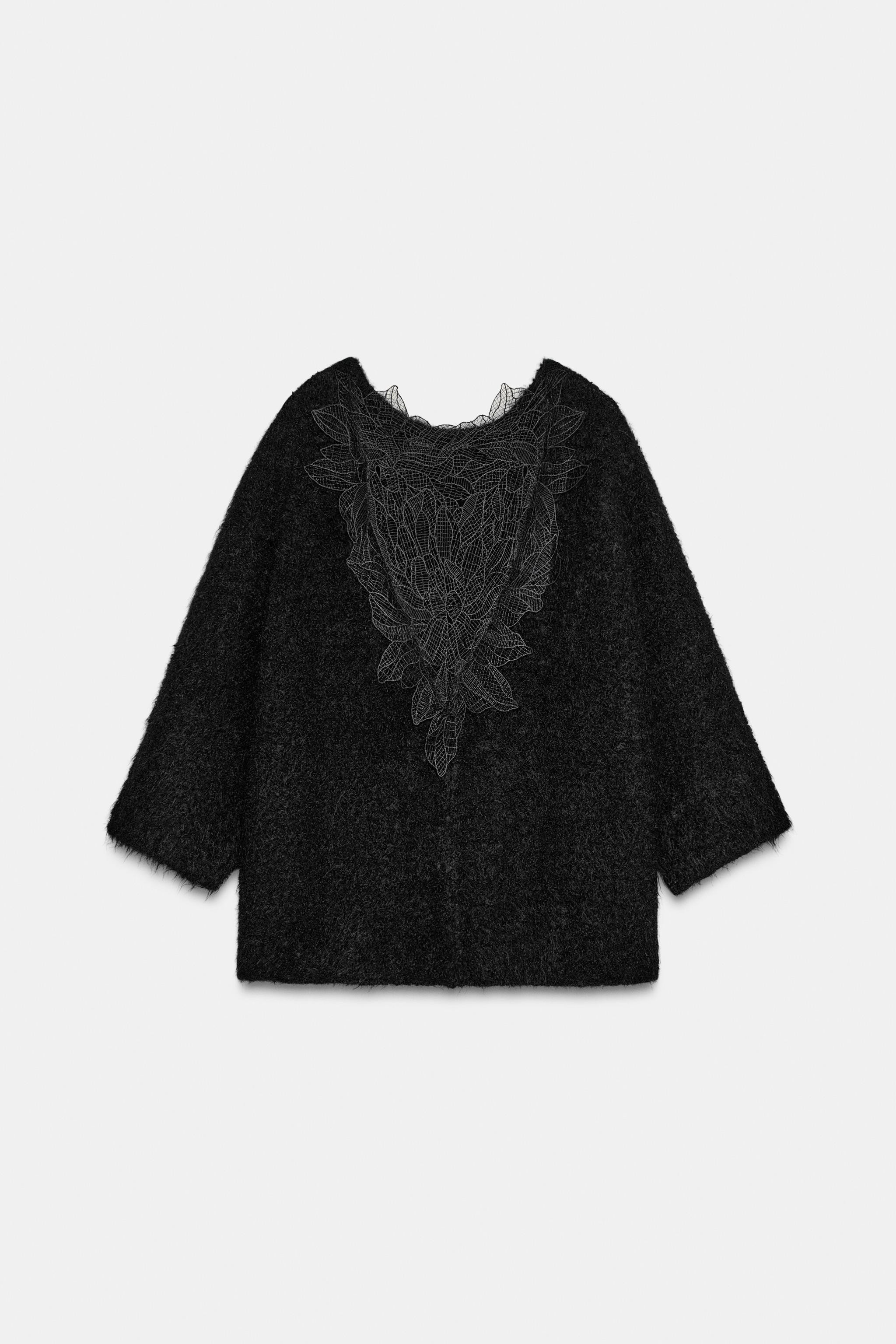 COMBINATION LACE KNIT SWEATER | Zara US