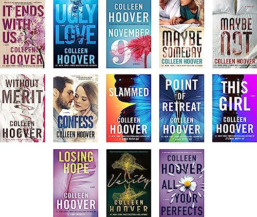 Colleen Hoover 13 Books Collection Set It Ends With Us; Ugly Love; November 9; Maybe Someday; All Your Perfects; Maybe Not; Without Merit; Slammed; Point Of Retreat; Verity; Confess; Losing Hope | Amazon (US)