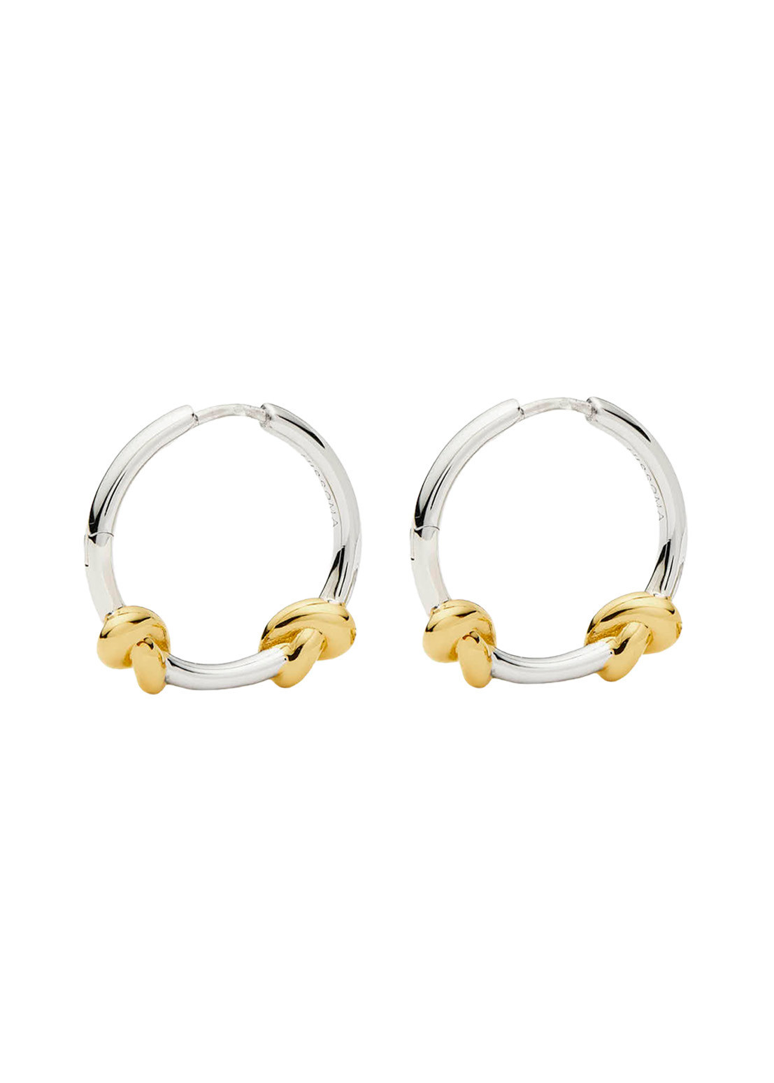 X Lucy Williams knot small hoop earrings | Harvey Nichols