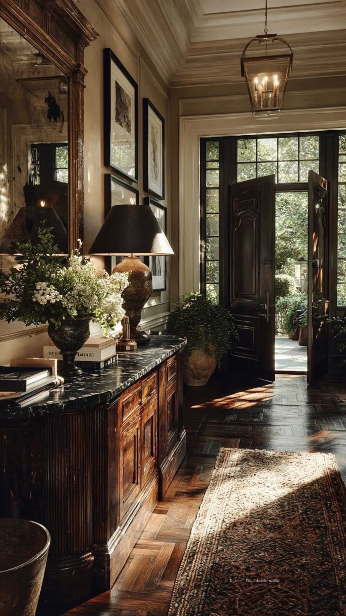 A gracious Ralph Lauren Home-inspired foyer teaches the art of arrival—here, rich woods, natural light, and collected details show how thoughtful design can welcome you with both warmth and intention.

#LTKHome