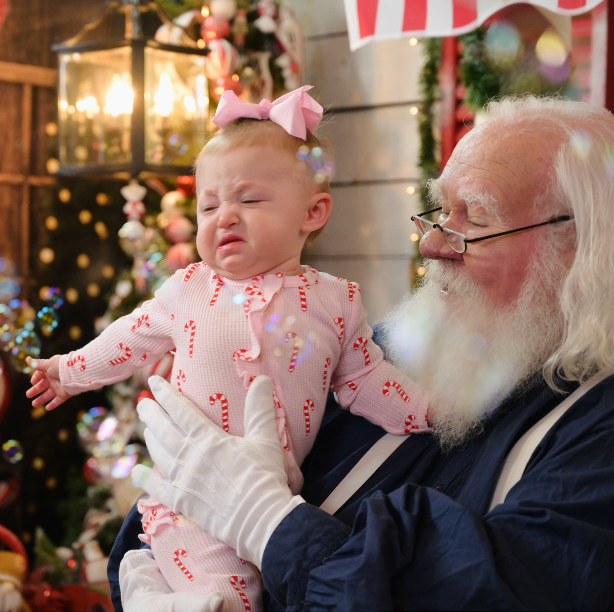 Christmas pajamas candy cane! Loved the pajamas didn’t love Santa! 😂🎄



#LTKSeasonal #LTKkids #LTKHoliday