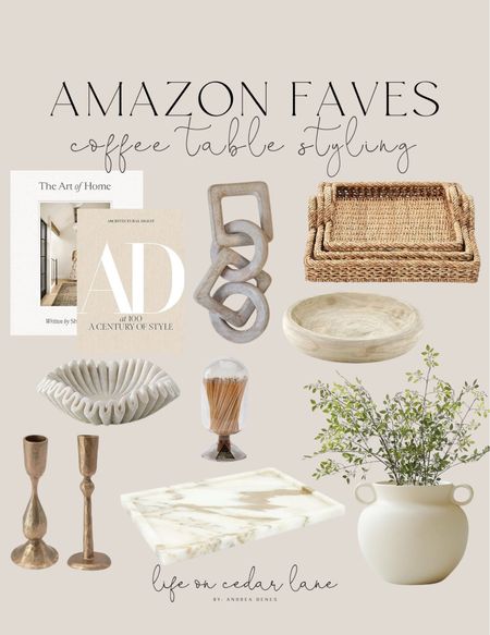 Amazon Faves - Coffee table styling is a breeze with a few essentials like trays and bowls, interesting decor pieces, seasonal stems, and pretty books! #homestyling #livingroom


#LTKhome