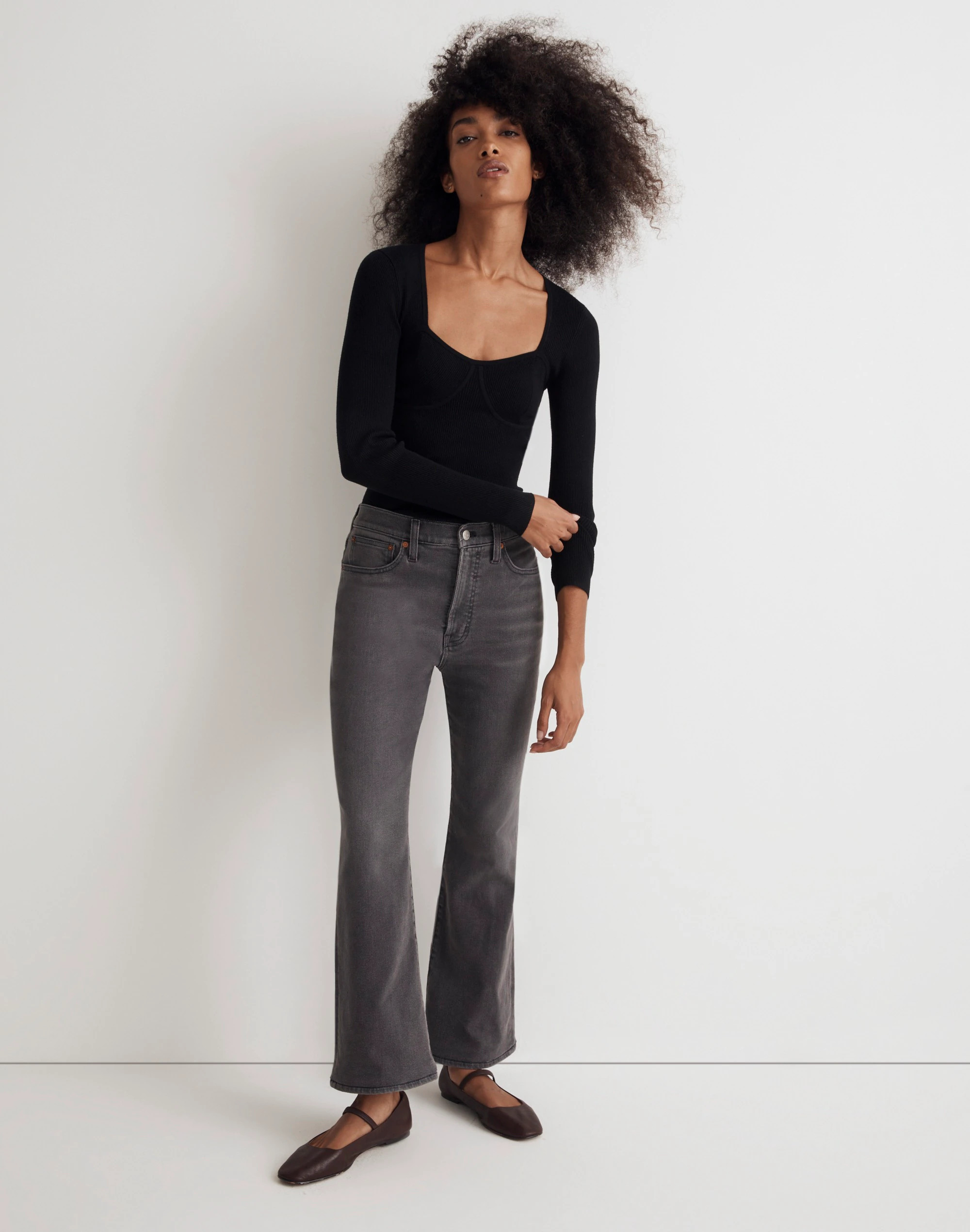 The Perfect Vintage Flare Crop Jean in Johnsville Wash | Madewell