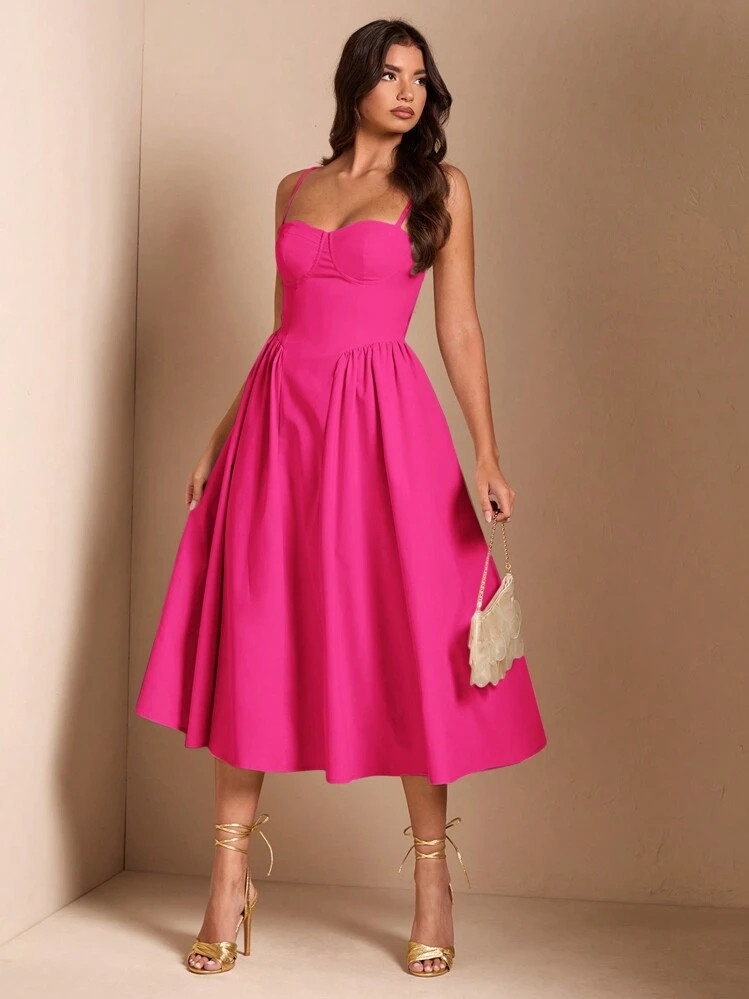 SHEIN BAE Elegant Women Ruffle Dress, Suitable For Daily Dates, Outings, Nightclub, Party Occasions, Autumn Collection | SHEIN