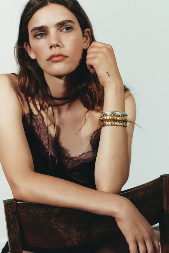 3-PACK OF METAL STUD BRACELETS | Zara US