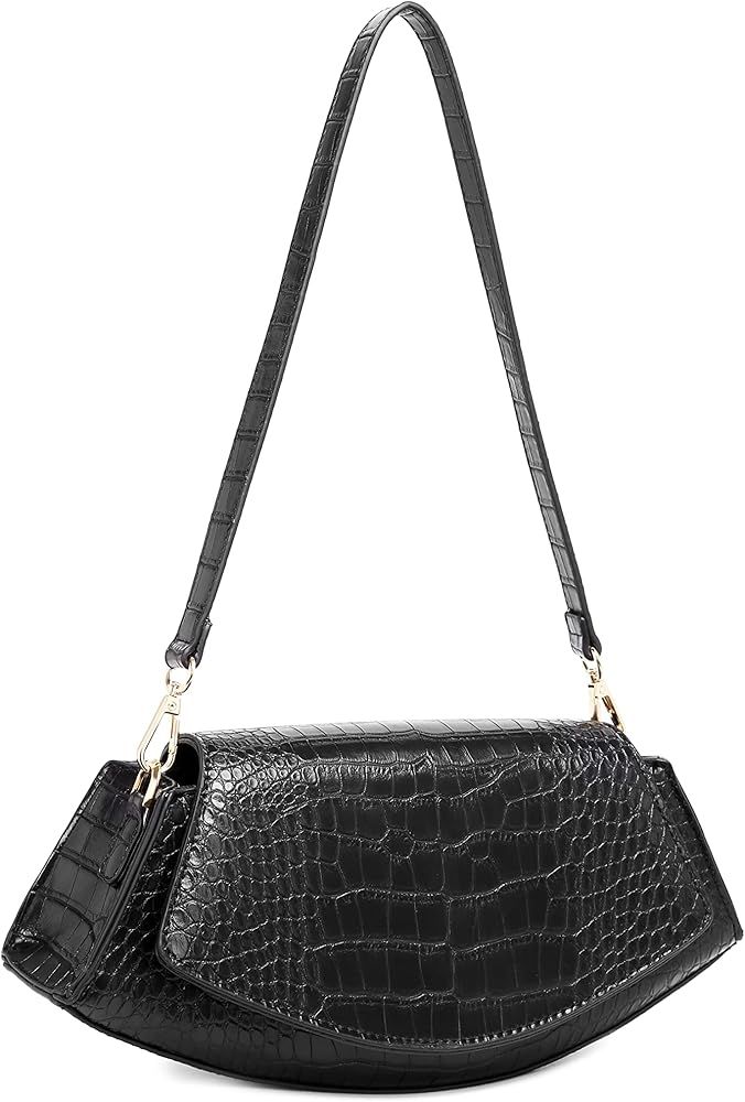 AosRosFos Women Shoulder Bag Handbag Purse Vegan Leather Black | Amazon (US)