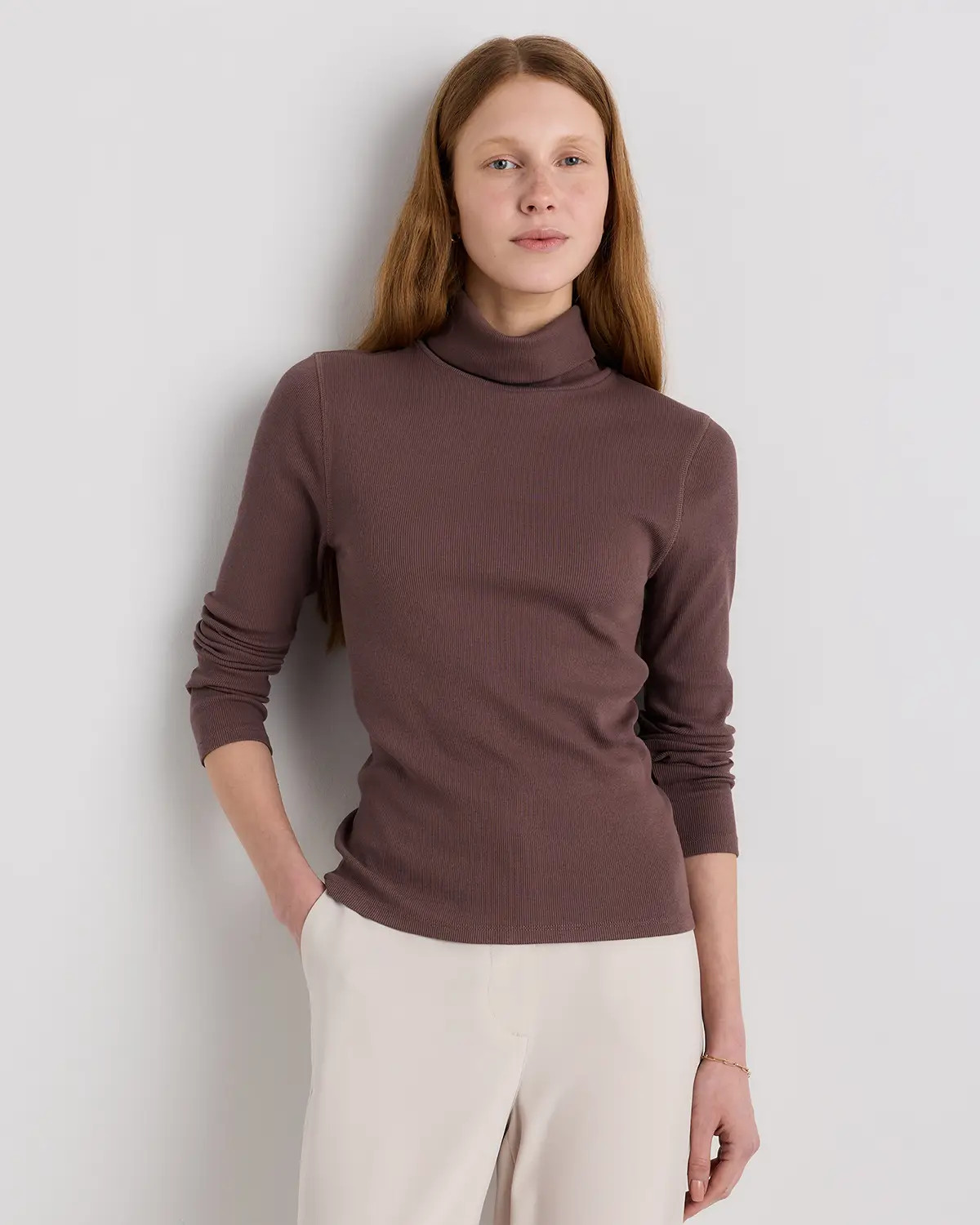 Organic Cotton Micro-Rib Turtleneck | Quince