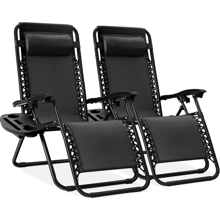 Best Choice Products Set of 2 Adjustable Steel Mesh Zero Gravity Lounge Chair Recliners w/Pillows... | Amazon (US)