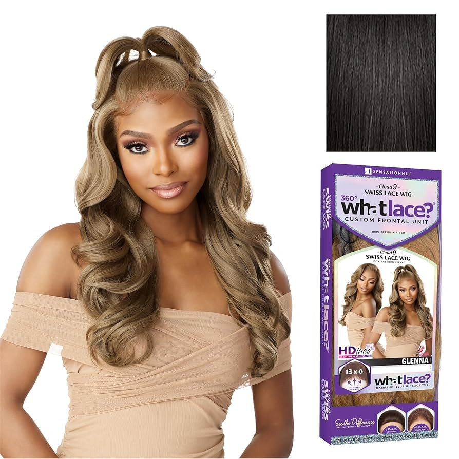 Sensationnel What Lace 13x6 Wigs - GLENNA synthetic wig Cloud 9 with preplucked hairline HD lace ... | Amazon (UK)