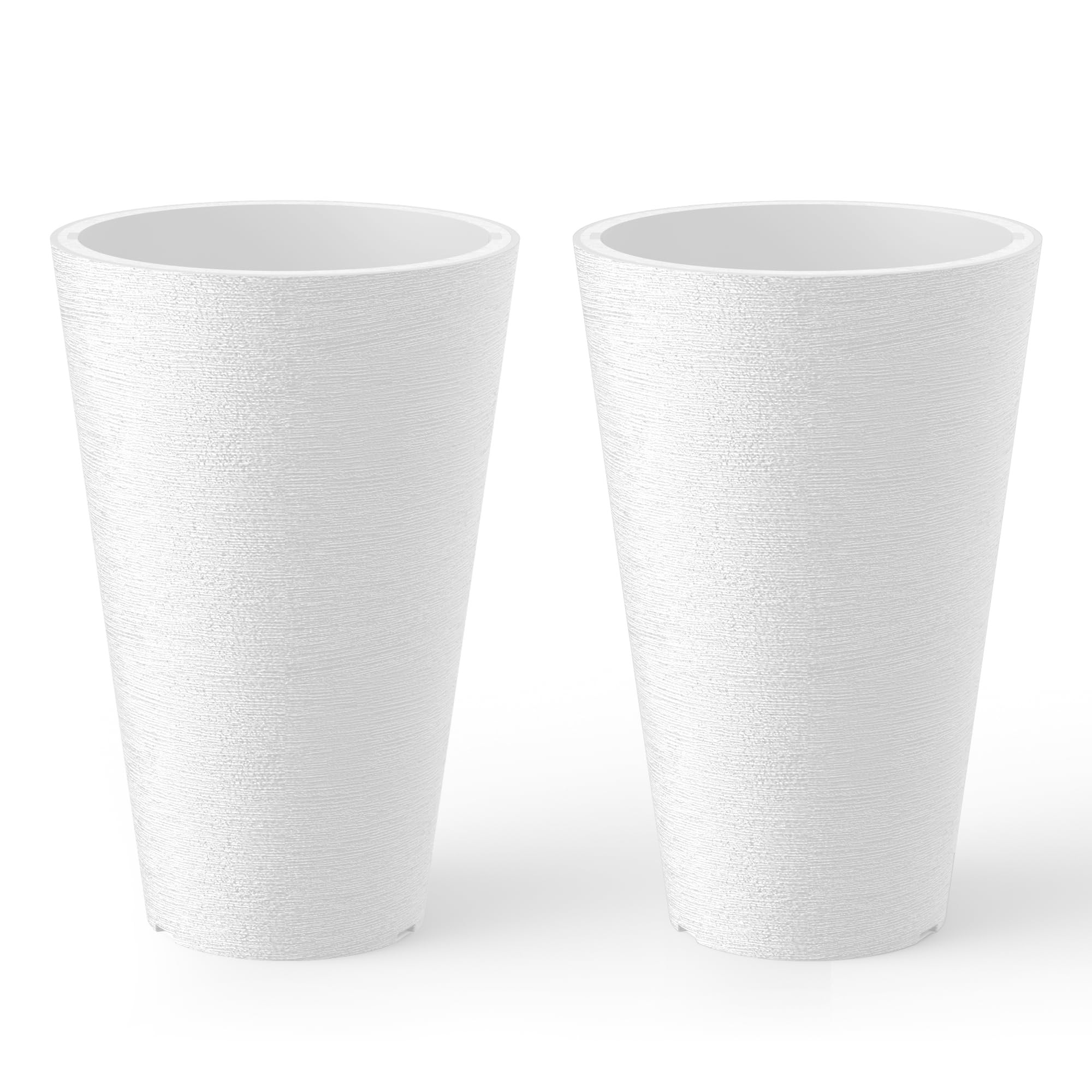 Kante Tall Round Planter Set of 2, 13 Inch Tall Decorative Planter Pots for Outdoor Indoor Garden... | Amazon (US)
