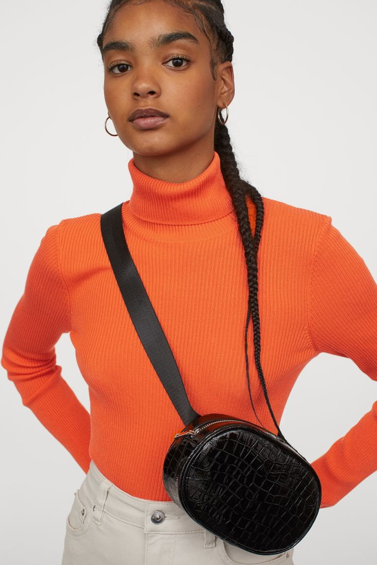 Rib-knit polo-neck jumper | H&M (UK, MY, IN, SG, PH, TW, HK)
