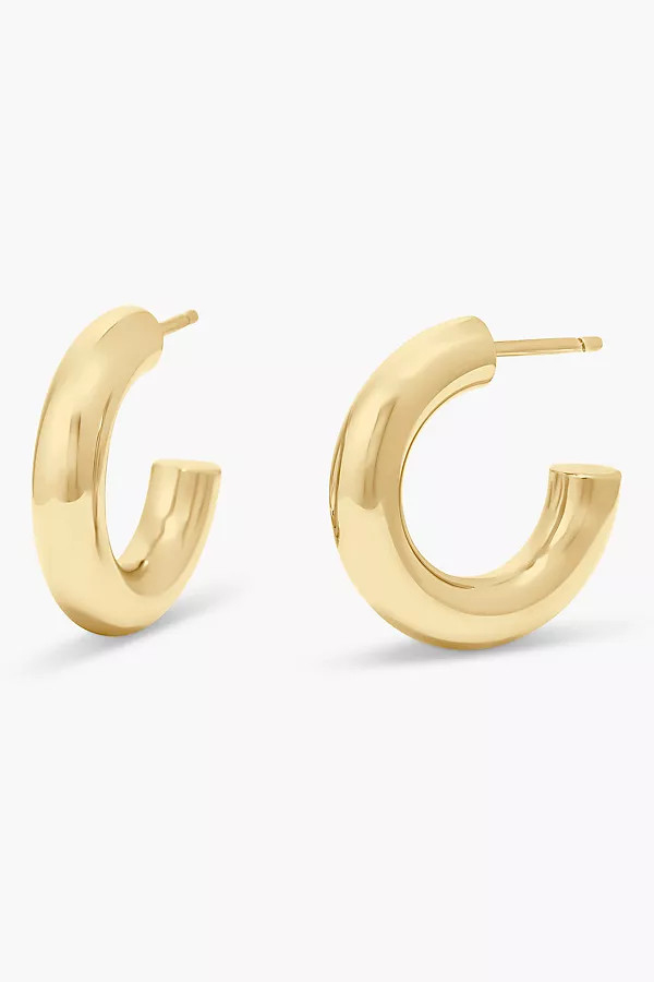 Brook & York Sleek Vermeil Hoop Earrings | Anthropologie (US)