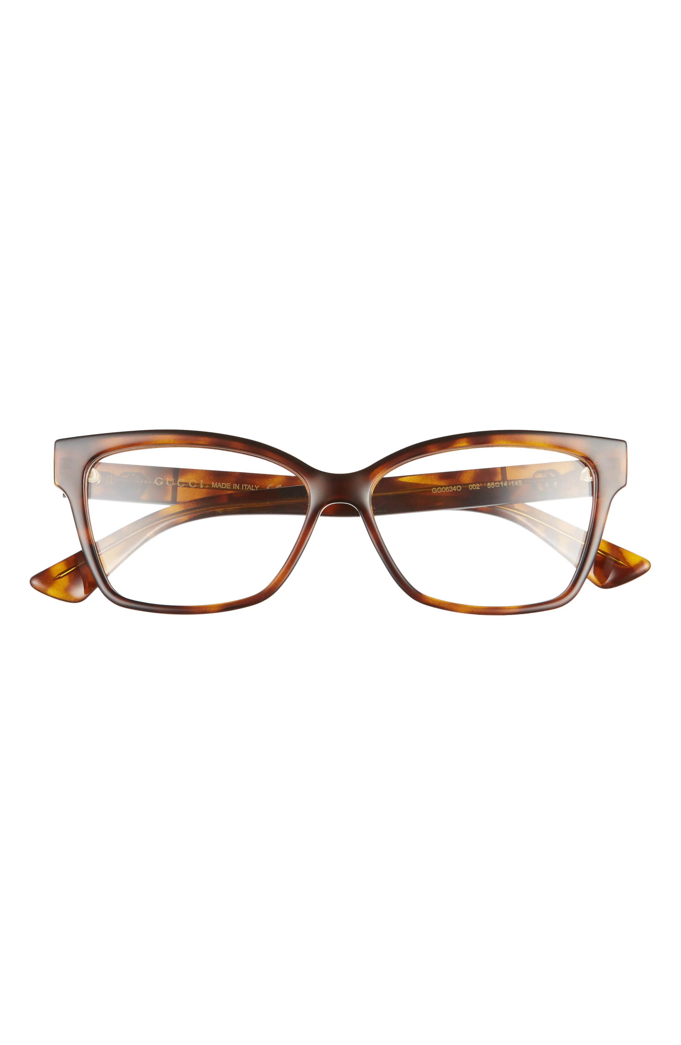Gucci 55mm Rectangular Optical Glasses (Women) | Nordstrom | Nordstrom