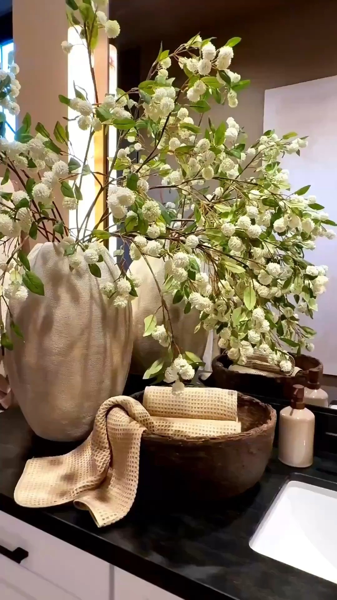 ✨ Freshening up the bathroom with simple, cozy decor. Loving these faux florals, soft waffle hand towels, and a natural wooden bowl that adds the perfect touch of warmth to the counter. 


#bathroomdecor #amazonhome #amazonfinds #bathroomstyling #counterdecor #homeinspo #cozyhome #ltkhome #ltkit


#LTKvlog #LTKHome #LTKdayinmylife