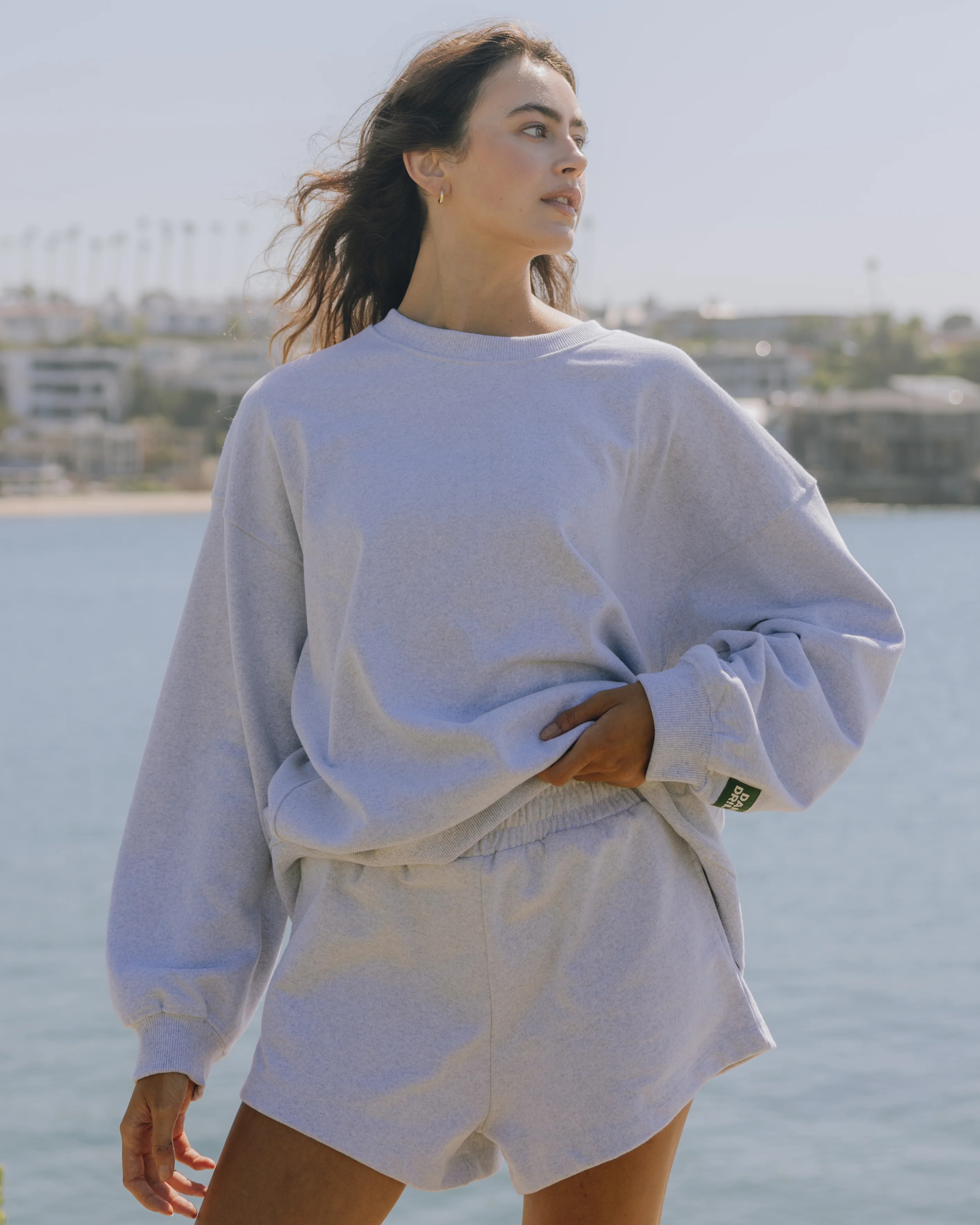 Oversized Fleece Crew - Heather Grey | Daily Drills LLC