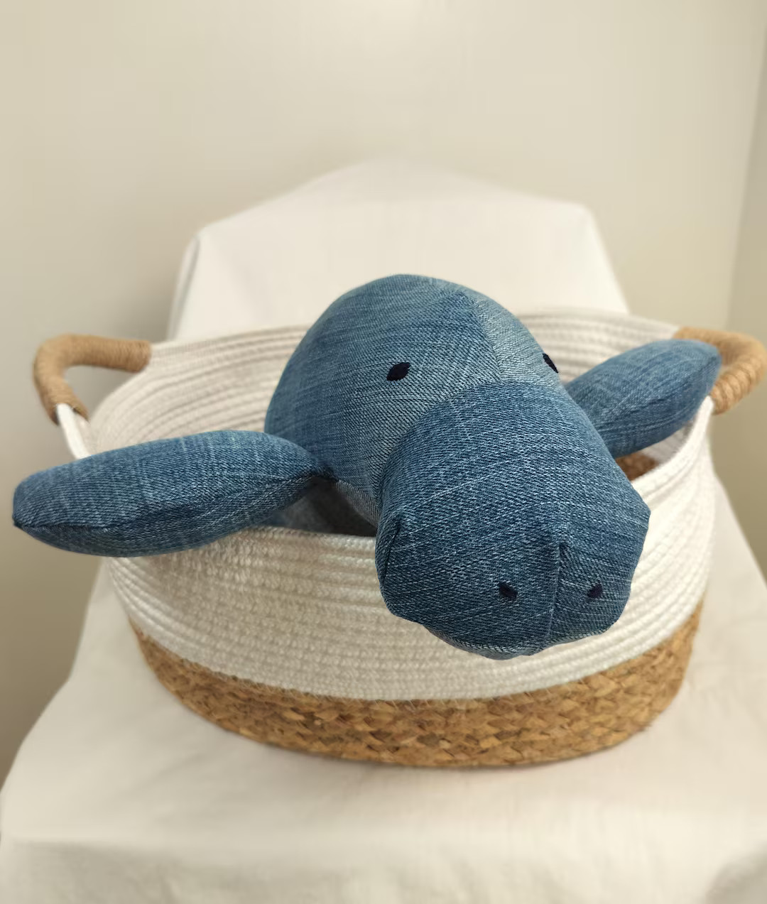 Stuffed Upcycled Denim Manatee New Style | Exclusively on Etsy | Etsy (US)