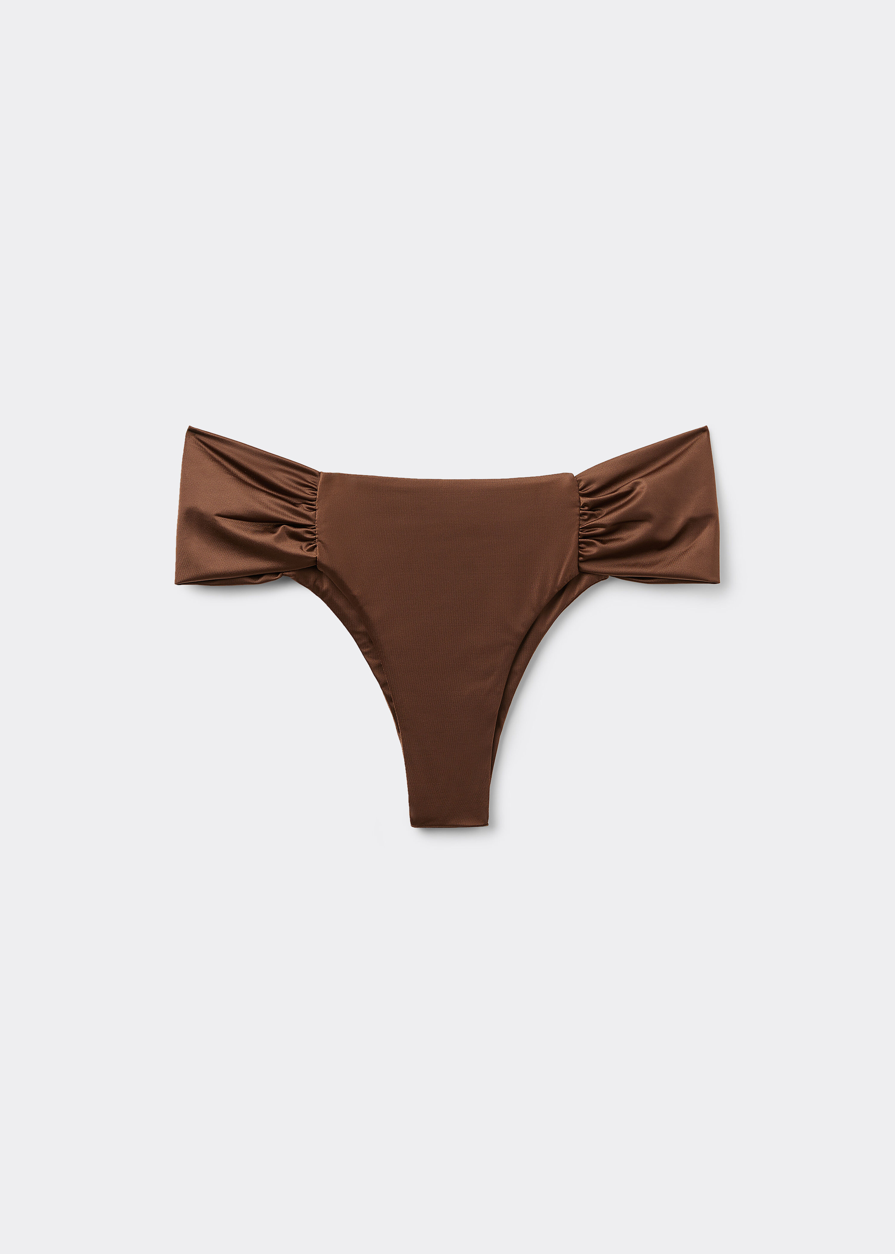 Shiny Satin Draped Brazilian Swimsuit Bottom | Calzedonia US
